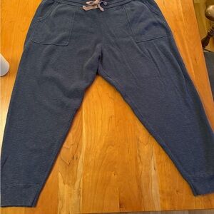 Madewell Navy Terry Jogger Sweatpants XXL – Elastic Waist, Patch Pockets